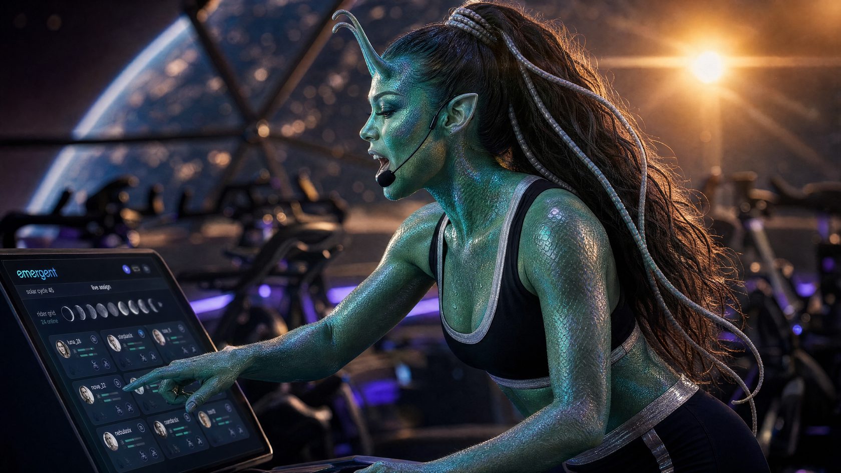 The alien instructor on her booking dashboard
