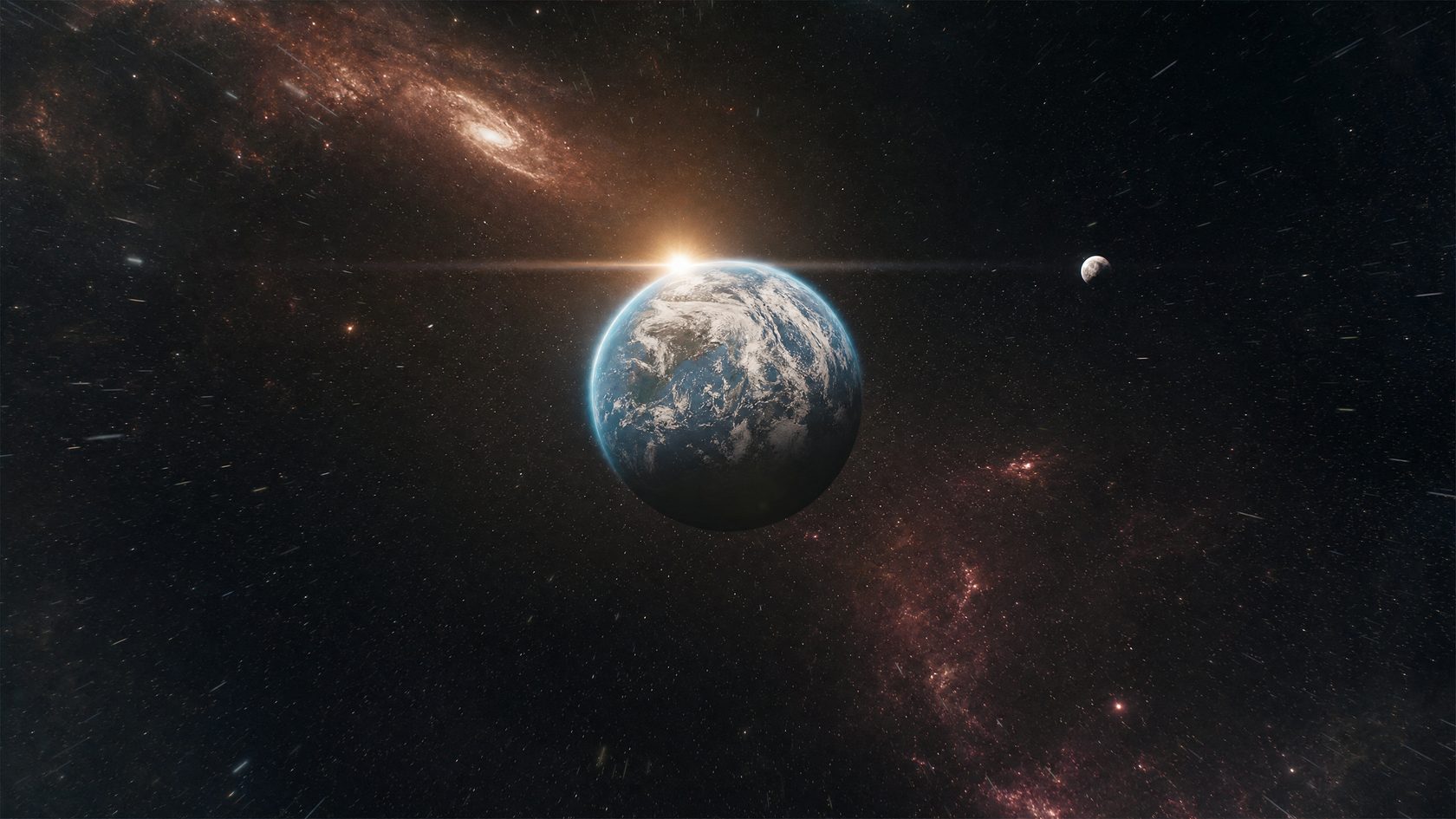 Warping past Earth in deep space